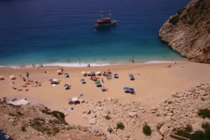 Kapitaş beach at the base of the canyon