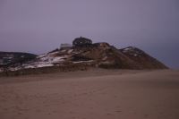 Houses to the north; note angle of dunes