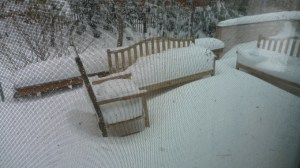 Deck seating through screen