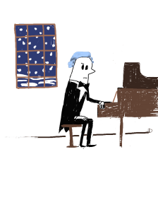 Mozart on a snowy evening