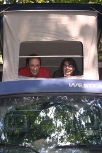 Stephen & Emily in the VW