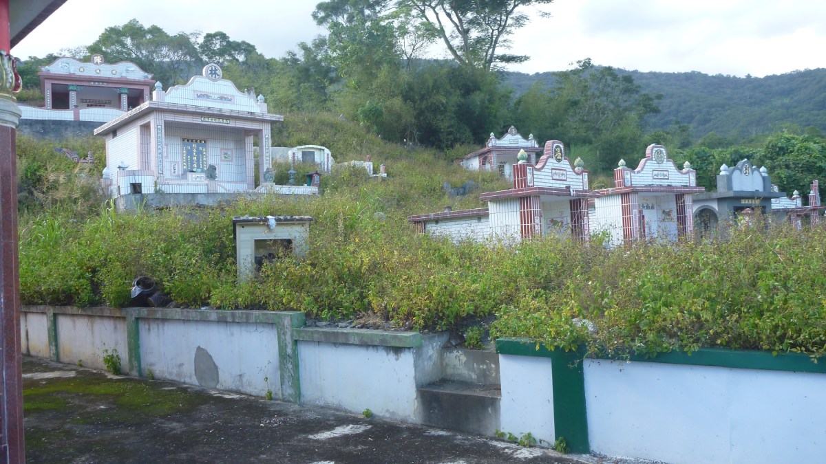 Cemetery with Buddhist and Christian tombs