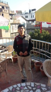Amrit Paudel from a deck at TFN
