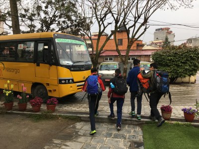 Early morning bus ride to the SW hills